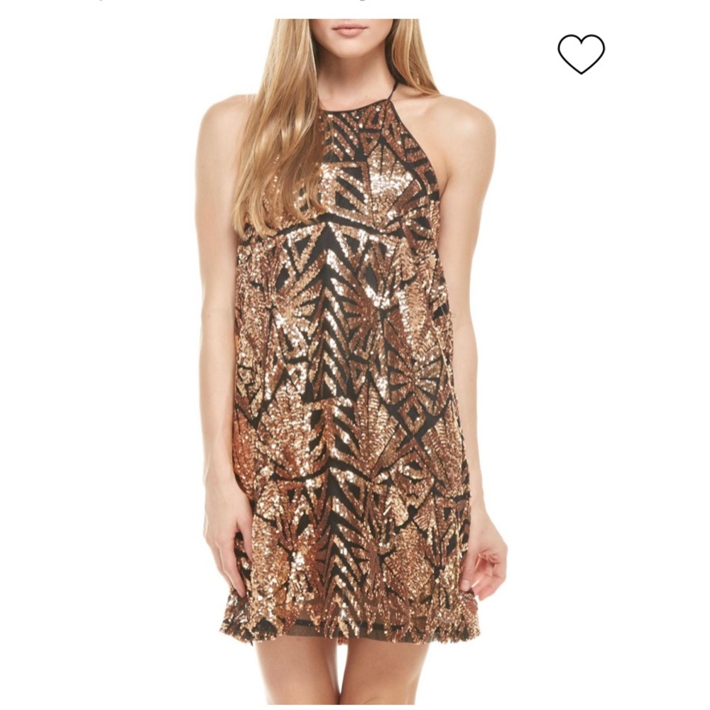 Everly gold sequin dress, size small